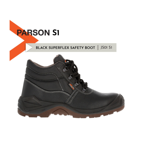 PARSON JS01R Safety Boot STC PU/PU/SMS SRC (Black)